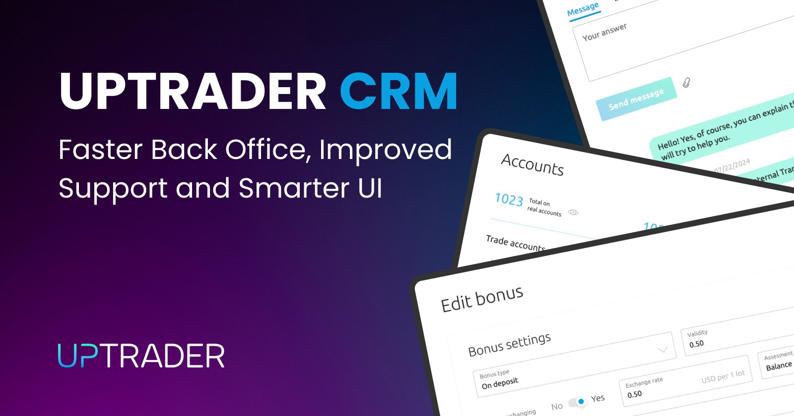 UpTrader CRM Rolls Out Major Upgrades: Faster Back Office, Better Support, and a Smarter UI