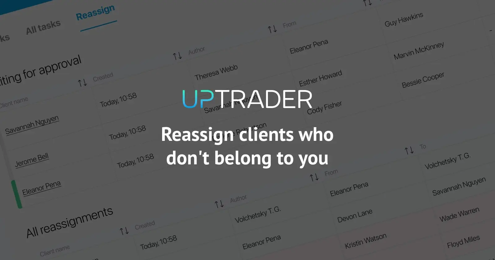Reassign clients who don't belong to you